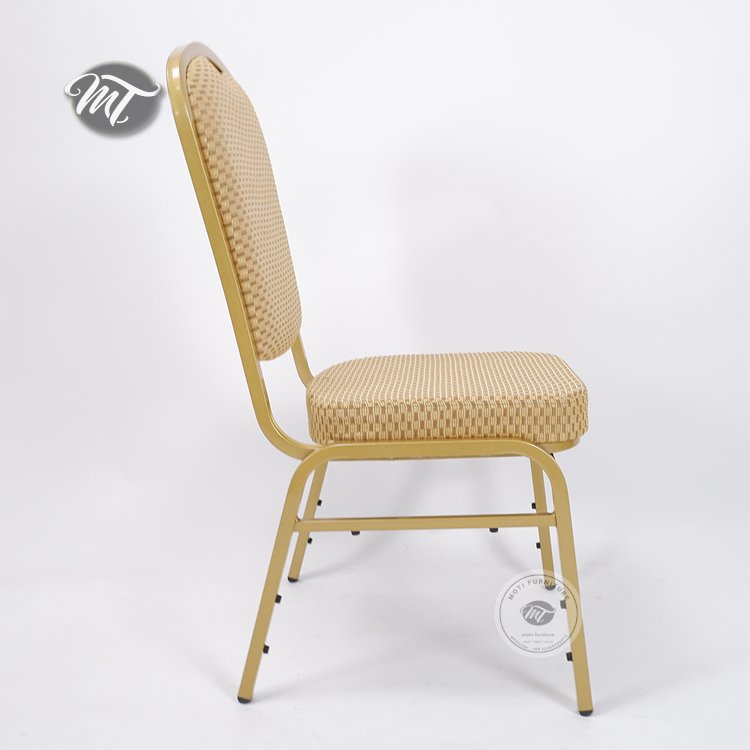 Stacking Gold Banquet Chairs Metal - Image 3