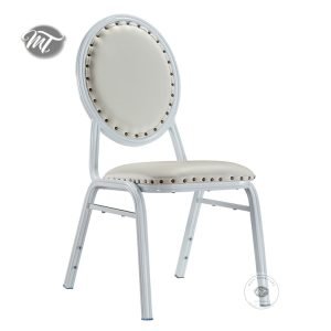 white banquet chairs with round back