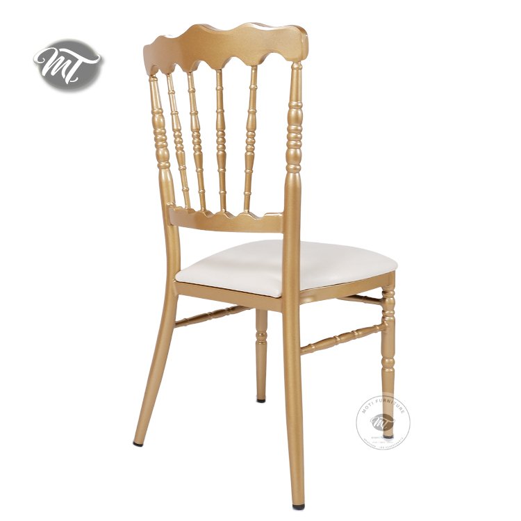 Aluminium Napoleon Chair with White Cushion Pad - Image 3