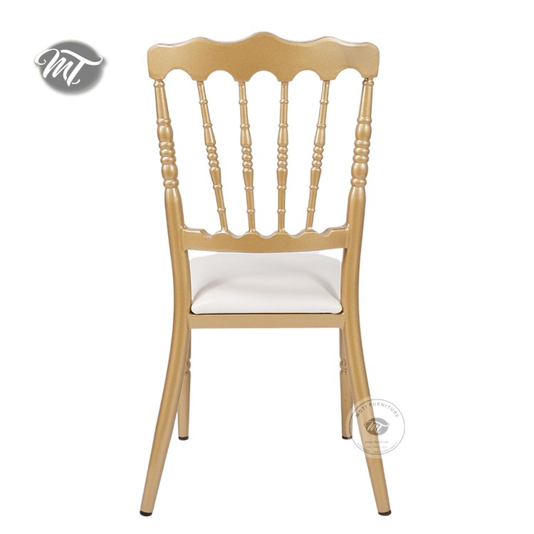 Aluminium Napoleon Chair with White Cushion Pad - Image 4
