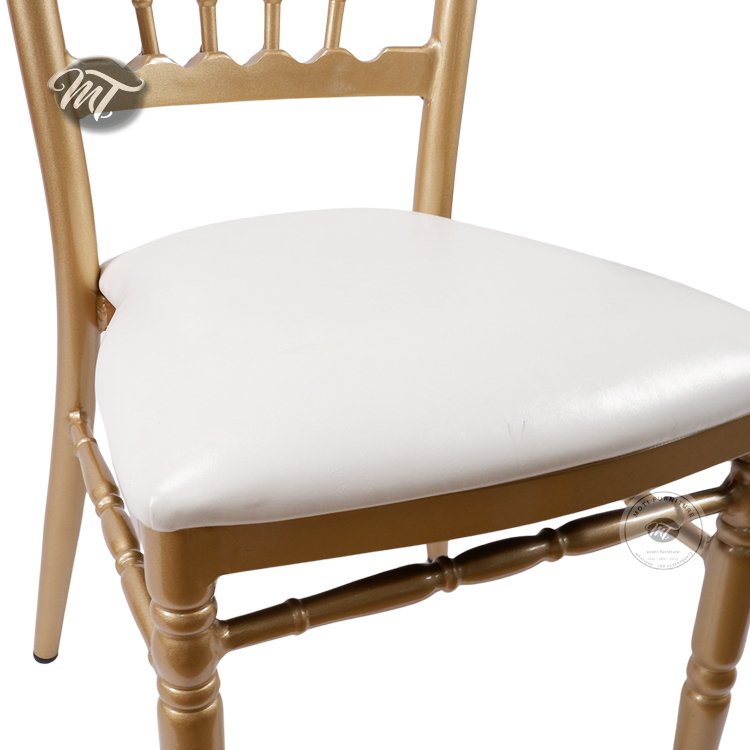 Aluminium Napoleon Chair with White Cushion Pad - Image 5