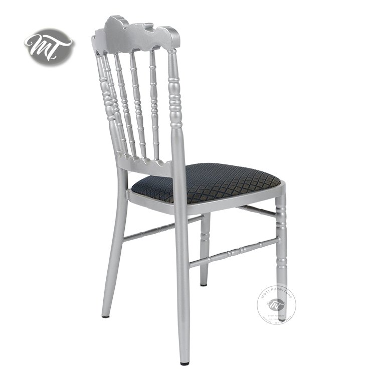 Silver Napoleon Chairs for Events - Image 3
