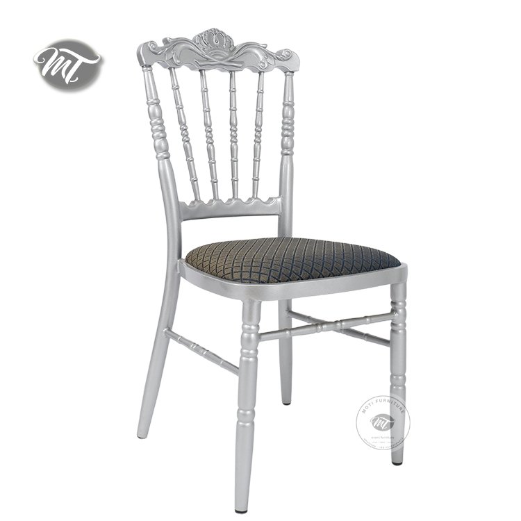 silver napoleon chairs for events