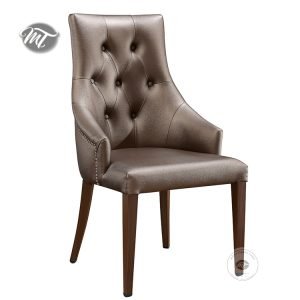 brown leather dining chairs restaurant