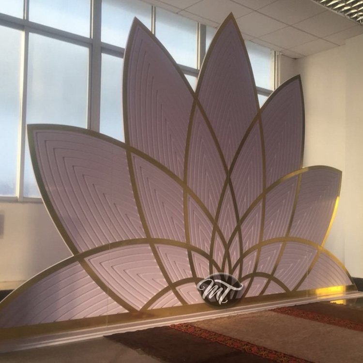 Wedding Backdrop Stand with Lotus Flower Design - Image 3