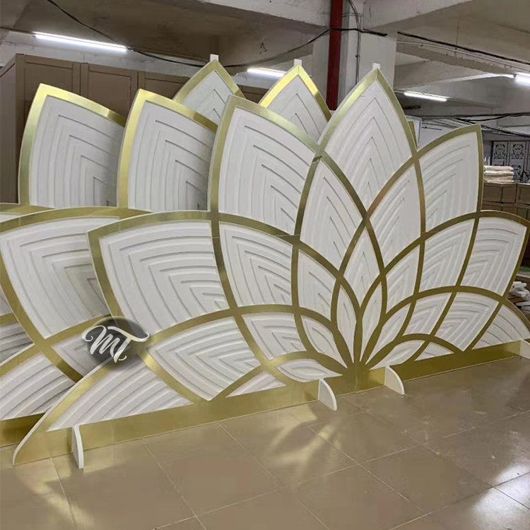 Wedding Backdrop Stand with Lotus Flower Design - Image 2