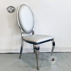 silver stainless steel chair