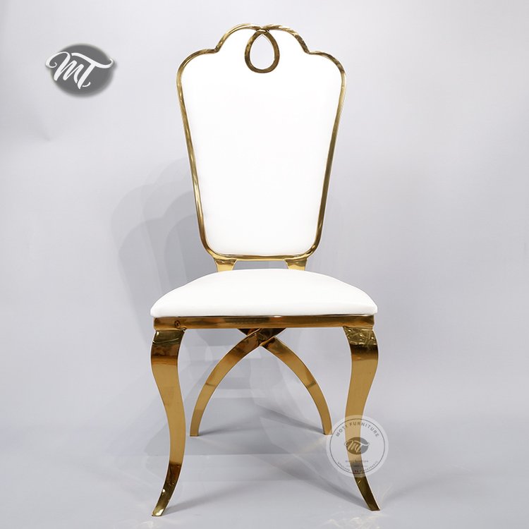gold stainless steel wedding chair