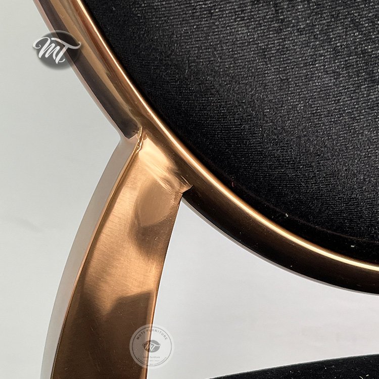 Modern High Back Dining Chairs with Black Velvet Fabric Upholstered - Image 5