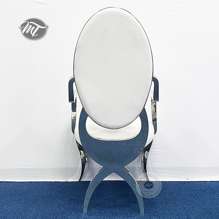 High Back Leather Dining Room Chairs with Arms - Image 3