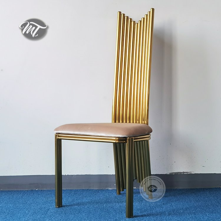 golden wedding chair stainless steel