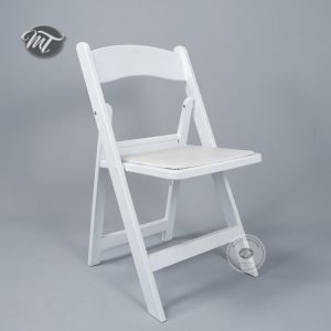 white resin folding chair​
