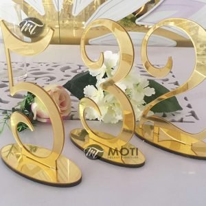 acrylic table numbers wedding